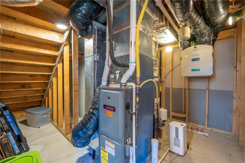 Utility Room in the lower level.. plenty of storage space.