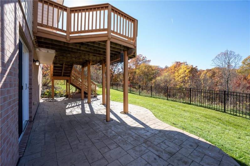 Stamped Patio in the backyard... Ready for the firepit and s'mores!