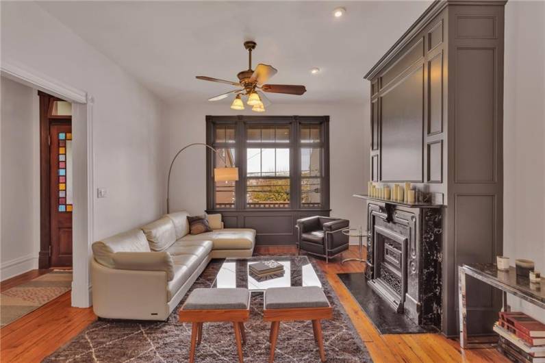 Radiant heated flooring throughout entire main floor.