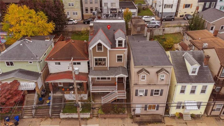 Aerial view of structure