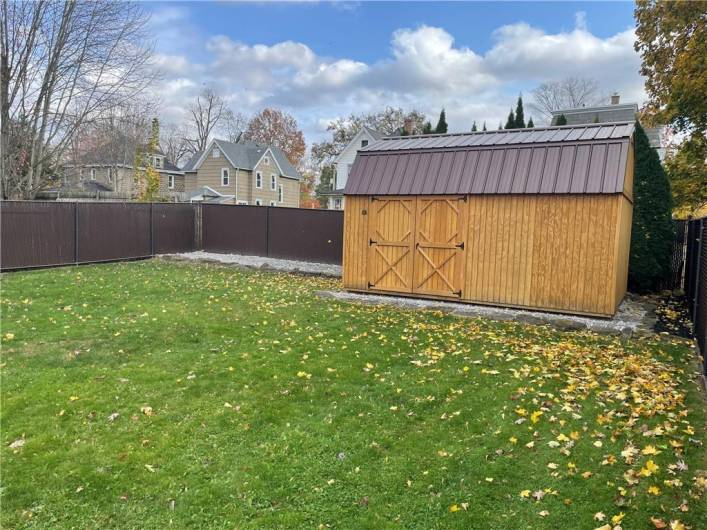 FENCED-IN PRIVATE YARD, SHED