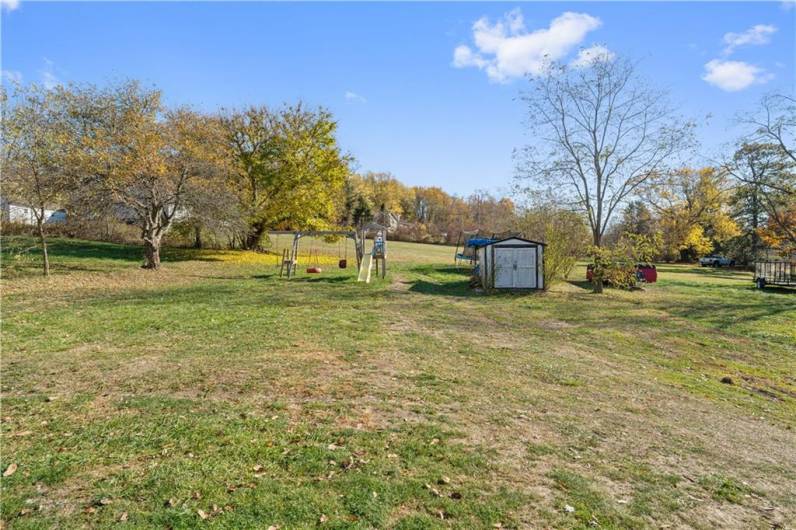 This yard is tabletop flat...