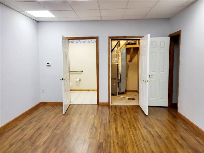 Full space area showing bathroom and utility room