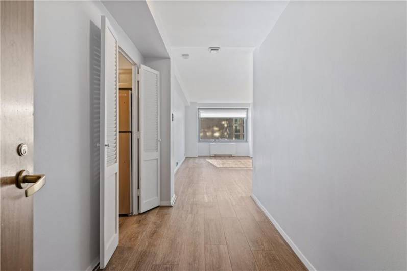 Clean lines, natural light in this open living space.