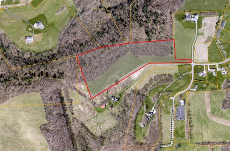 Tax Site Satellite View of the Land and Adjacent Estate Homes