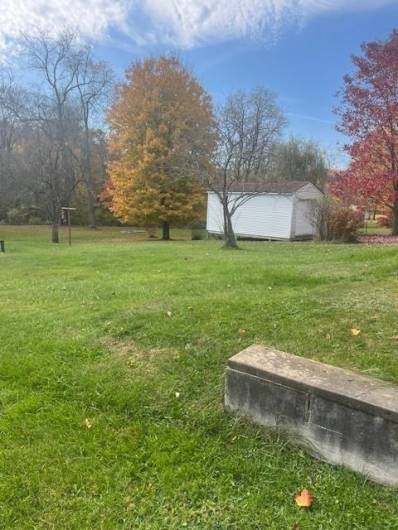 yard and storage shed