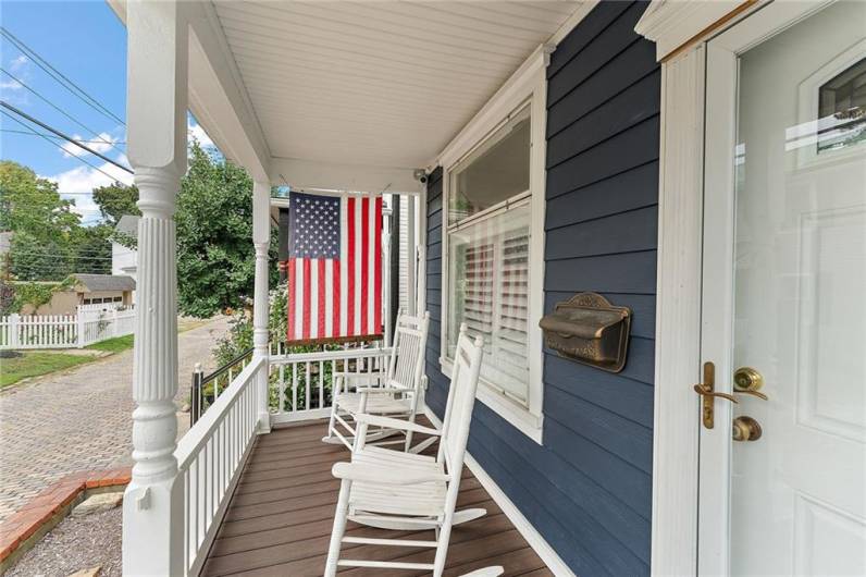 Carefully maintained front porch