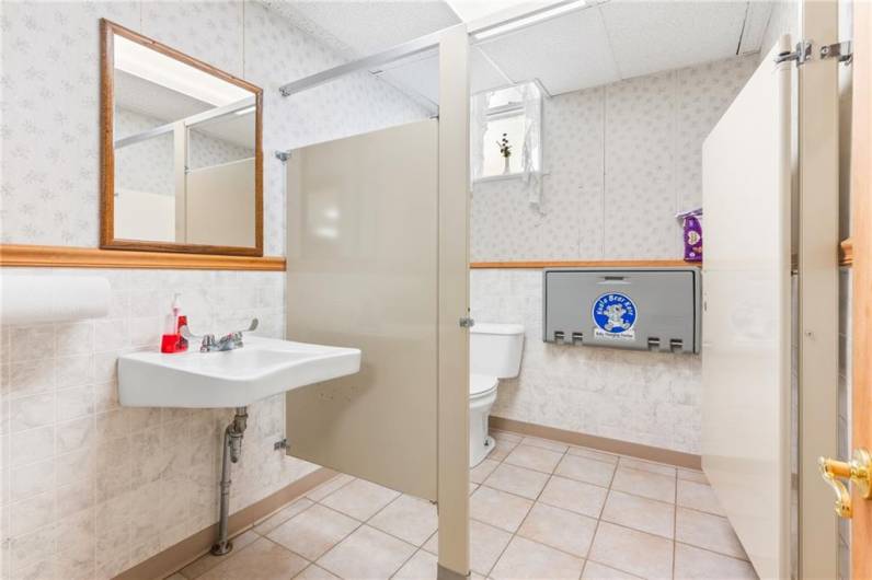 1st bathroom - location basement.
