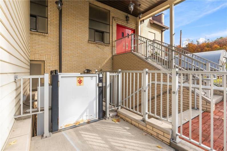 Elevator to basement level.