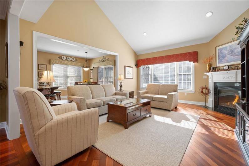 Spacious and bright family room.