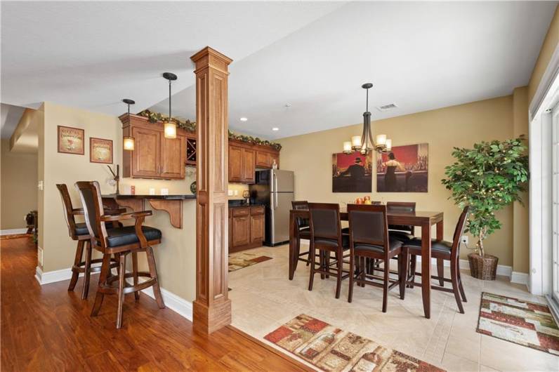 Welcome to the fun zone: a bar for entertaining in the basement!