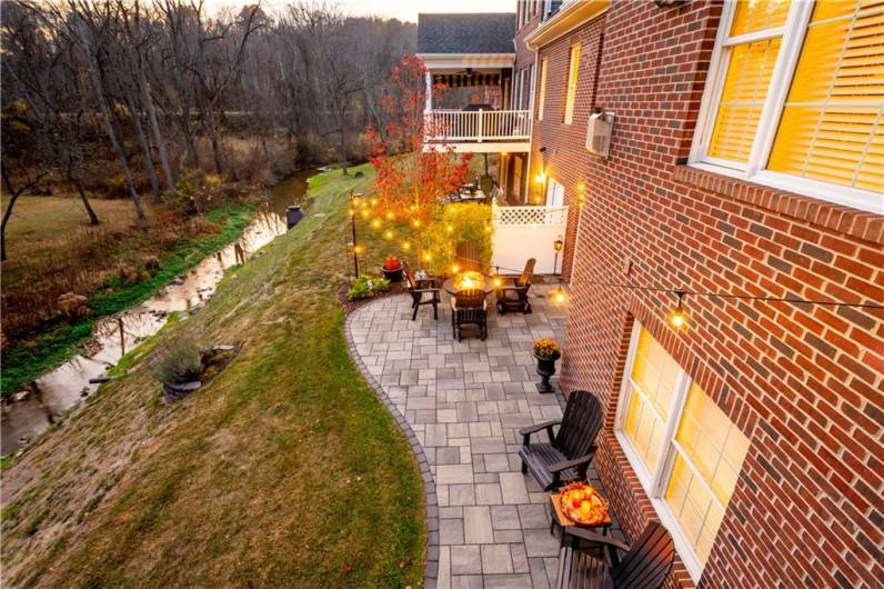 Savor the beauty of the Montour Trail and the serene creek from the comfort of your back porch.