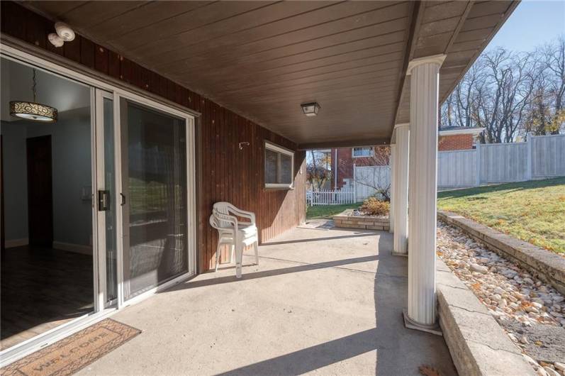 private backyard patio