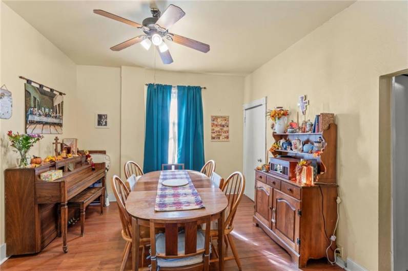 spacious dining room