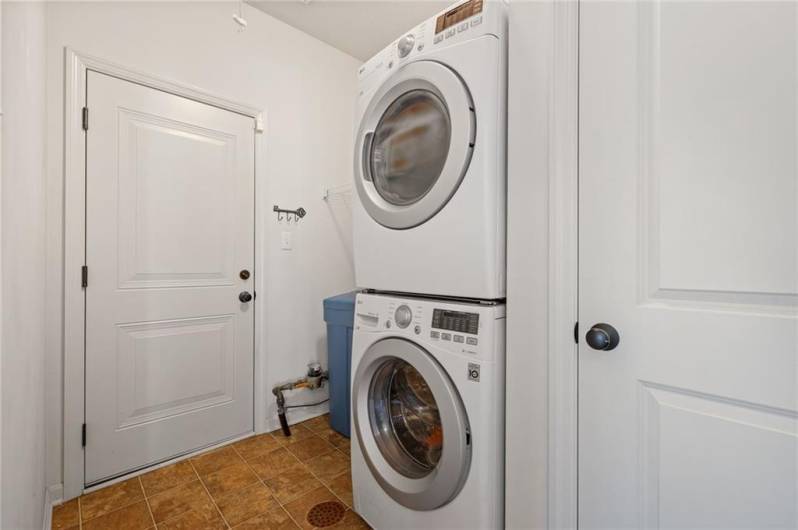 Laundry with Door into Garage