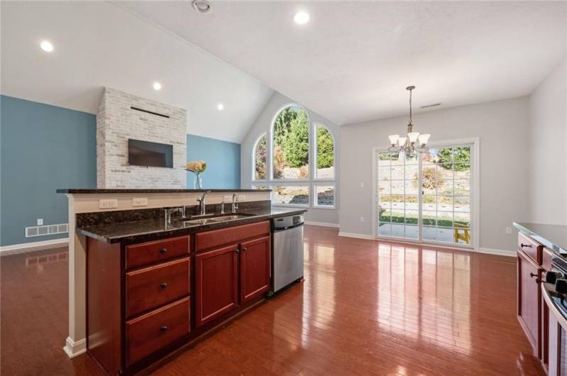 Kitchen with a Reverse Osmosis Filtration System and On-Demand Hot Water