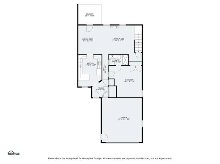 Floor Plan of The MAIN Level with measurements