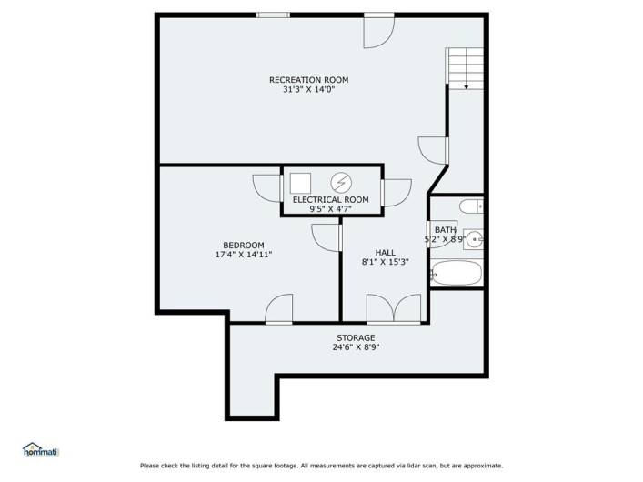 Floor Plan LOWER Level with measurements