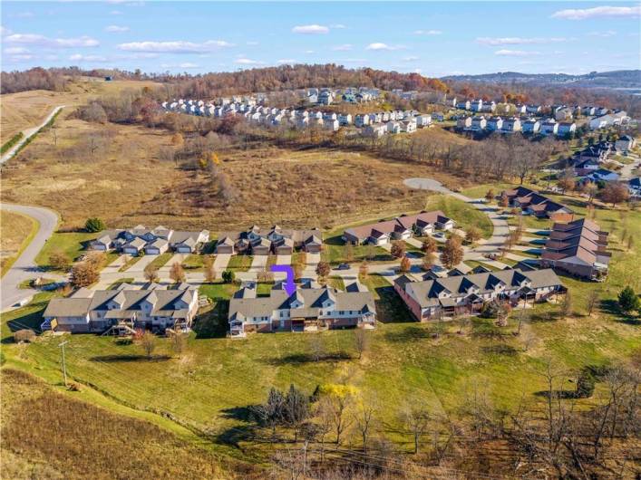 Drone shot of the Backyard