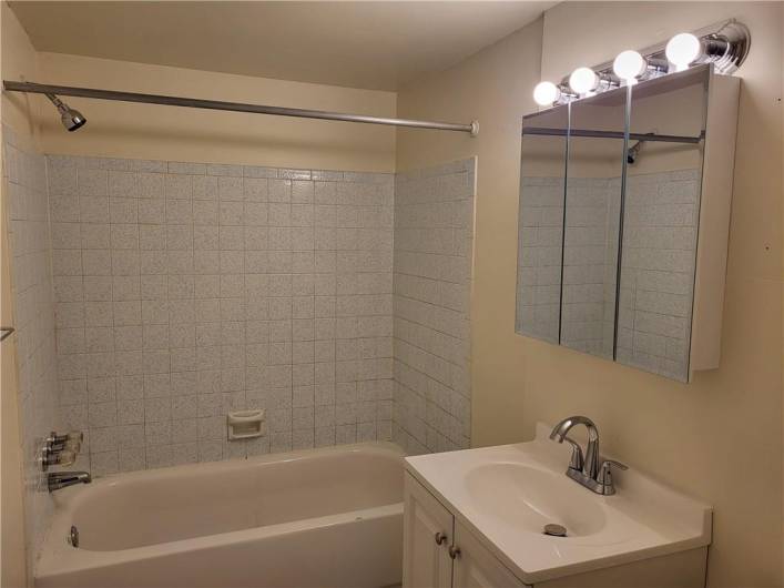 Bathroom has a Tub/Shower Combo...