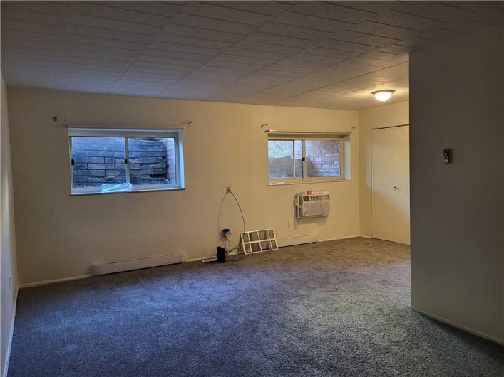 View of Living Room & Dining Area from the Entry Door