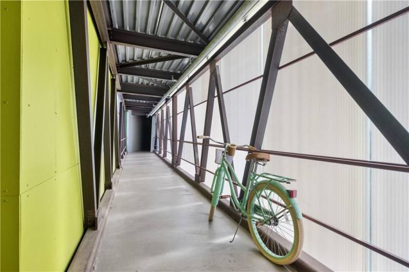 Very cool interior walkway connecting to the other Glass Loft building