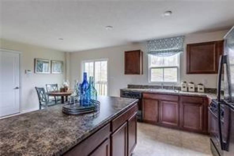 Kitchen island provides ample counter space