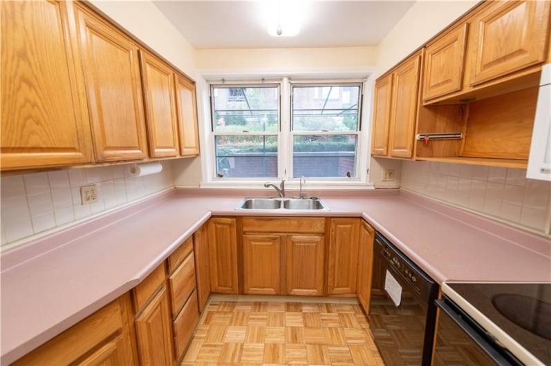 ample cabinet and counter space