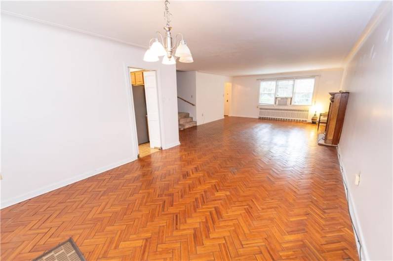 dining room and living room