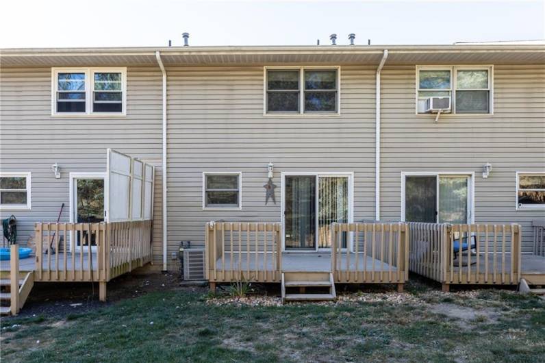 Rear deck off of dining area