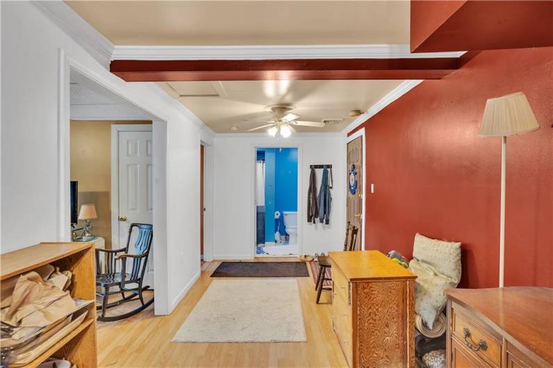 Entry/Hallway to Apartment # . Bath straight ahead, Living Room and Bedroom #1 to left.