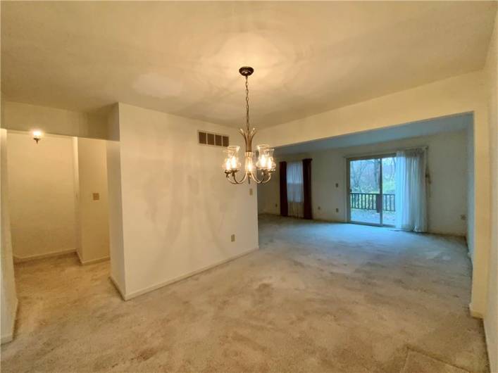 Dining area open to the living room