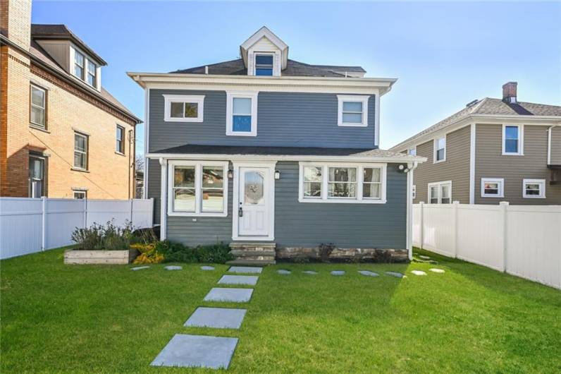 Fenced yard for privacy.