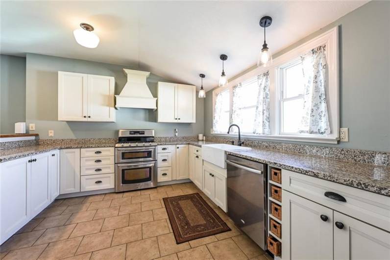 Modern kitchen with plenty of counter space and storage.