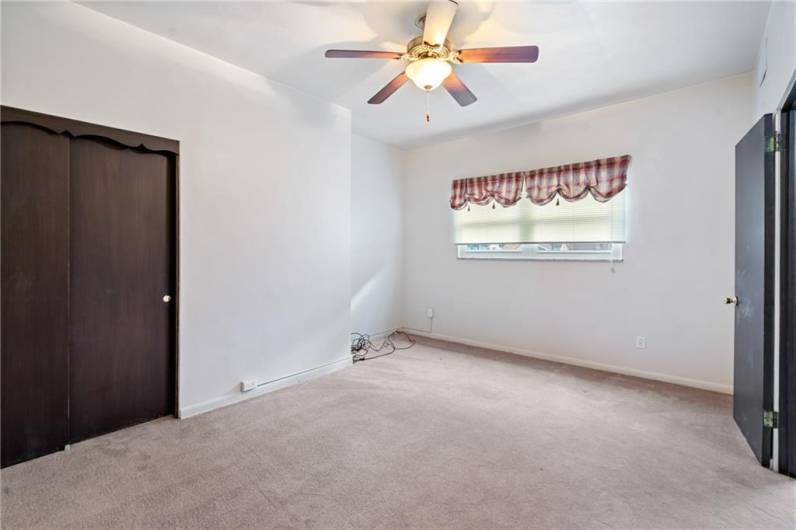 And the back bedroom, both have large closets