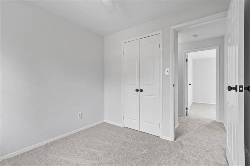 Bedroom #3, closet and door to hallway