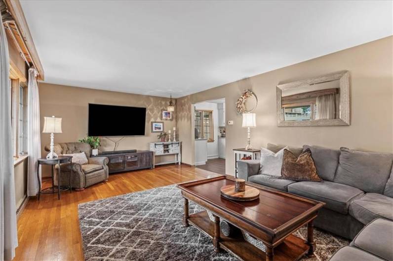 Gorgeous hardwoods in the Family Room