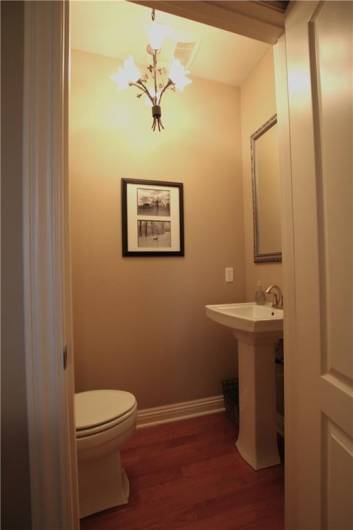 First-floor powder room