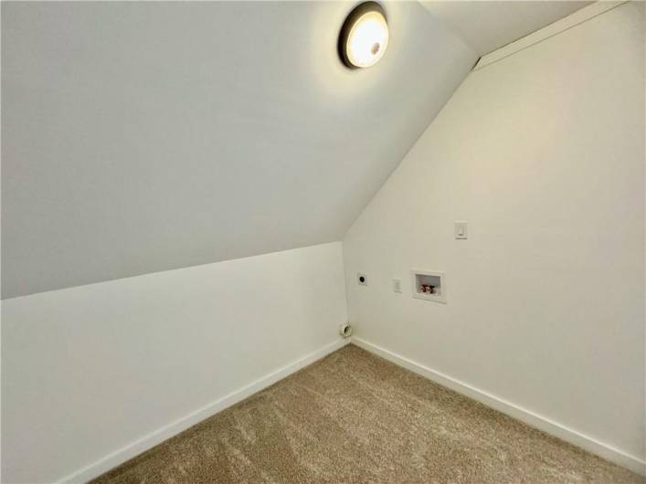 Having the laundry room upstairs as well as the basement option make it so convenient you won't hate laundry day!