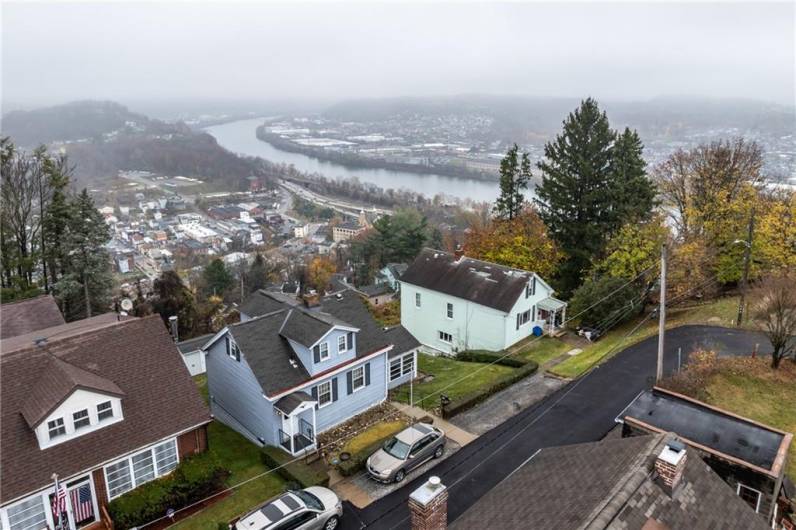 Aerial view with River views