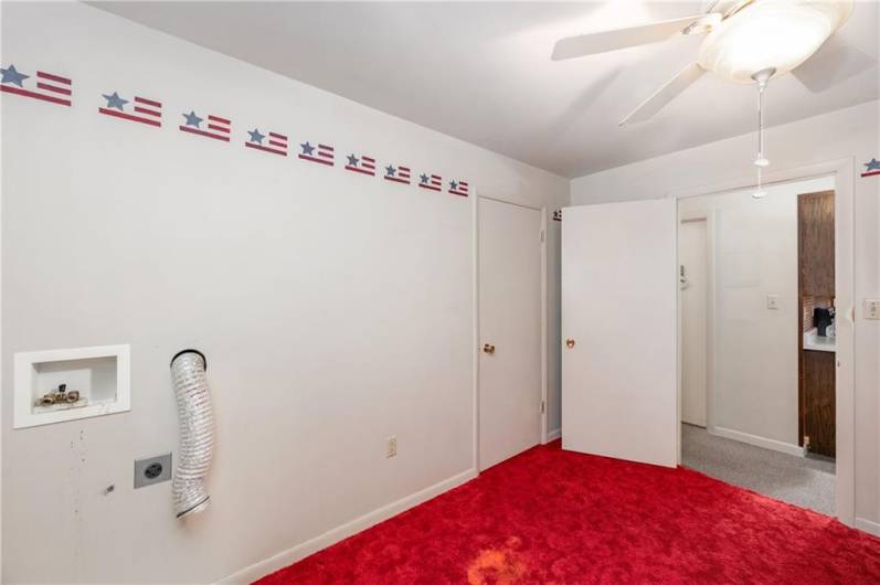 Third Bedroom with Laundry Hook-ups available