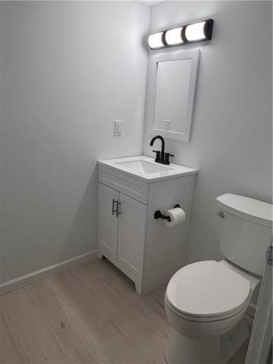 Basement powder room