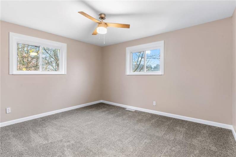 Bedroom 2 - Two windows offer natural light.