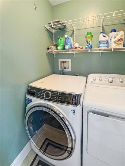 Convenient first floor laundry.