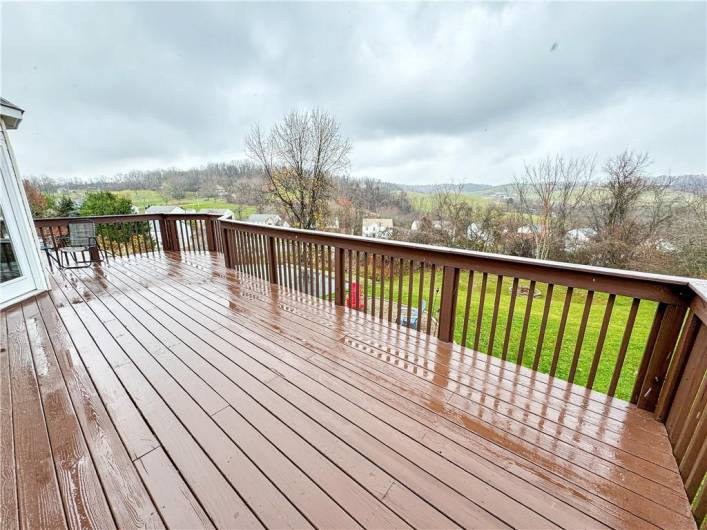 Rear deck with great view.