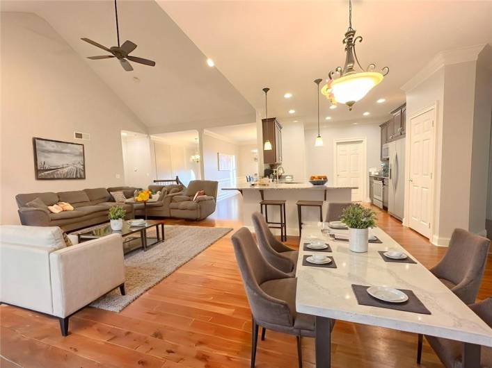 VIRTUALLY STAGED both areas, the eat-in Kitchen and the Family Room areas.