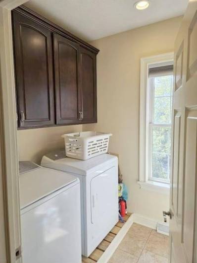 The laundry is 7'x6' and is conveniently  on the main level.