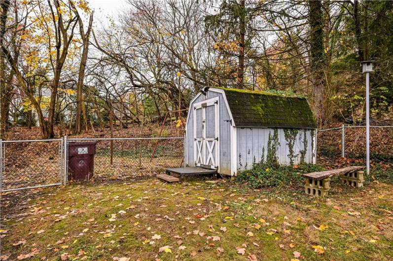 A shed for your outdoor storage needs.