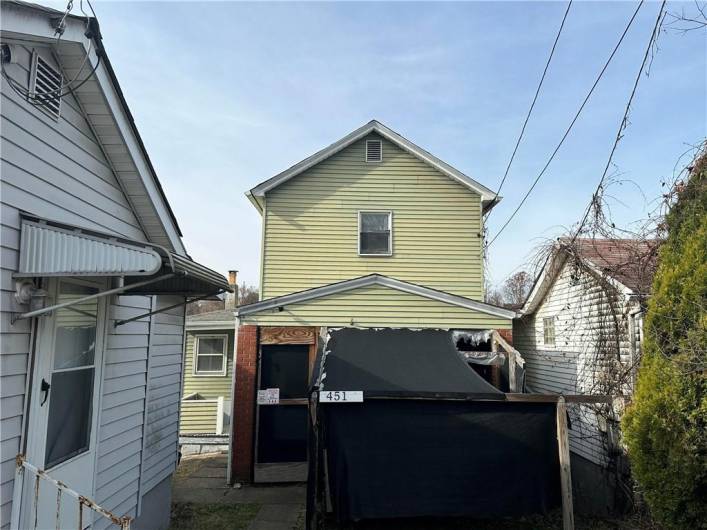 View from the street of both homes.