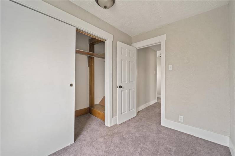 This room has a great size closet as well.